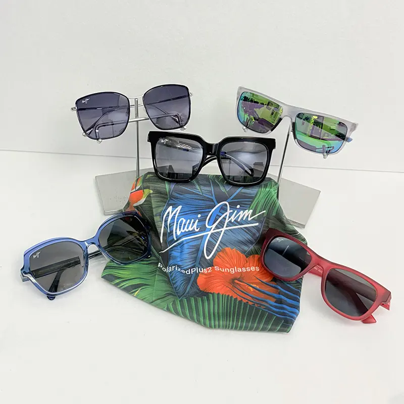 Maui Jim sunglasses on display at 20/20 eye care in Huntsville